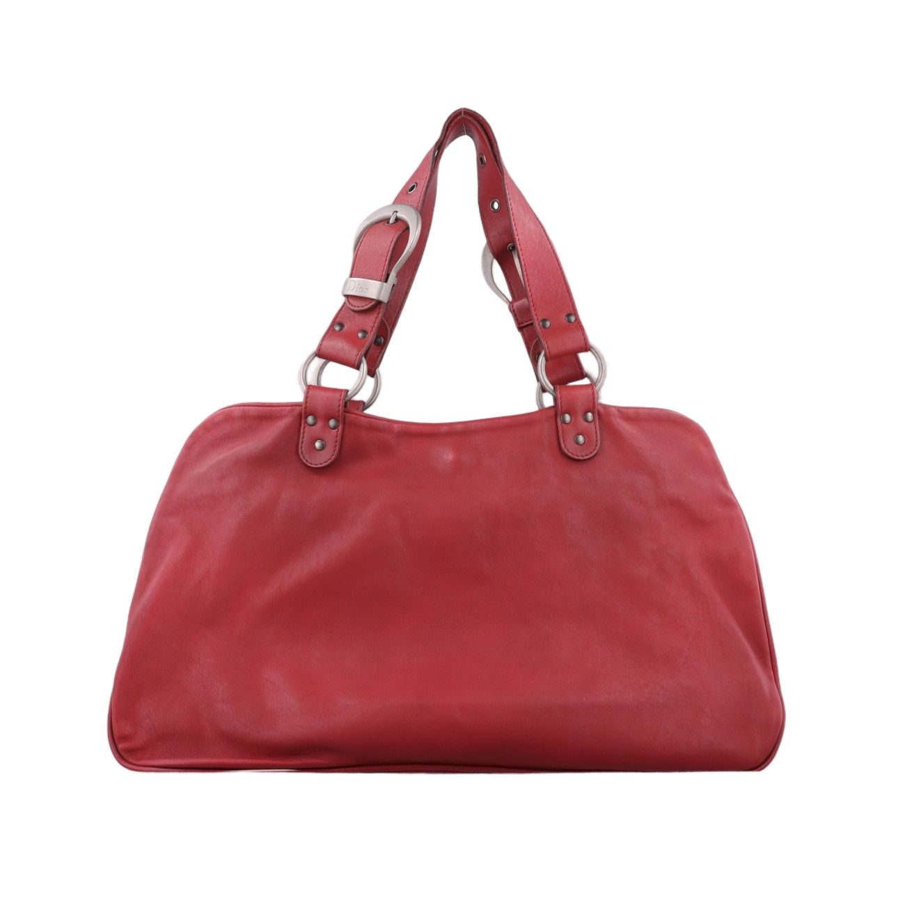 Dior Gaucho Red Leather Handbag — view 2
