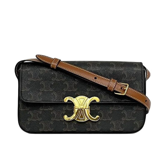 Celine Semishoulder Bag Claude Brown Triomphe