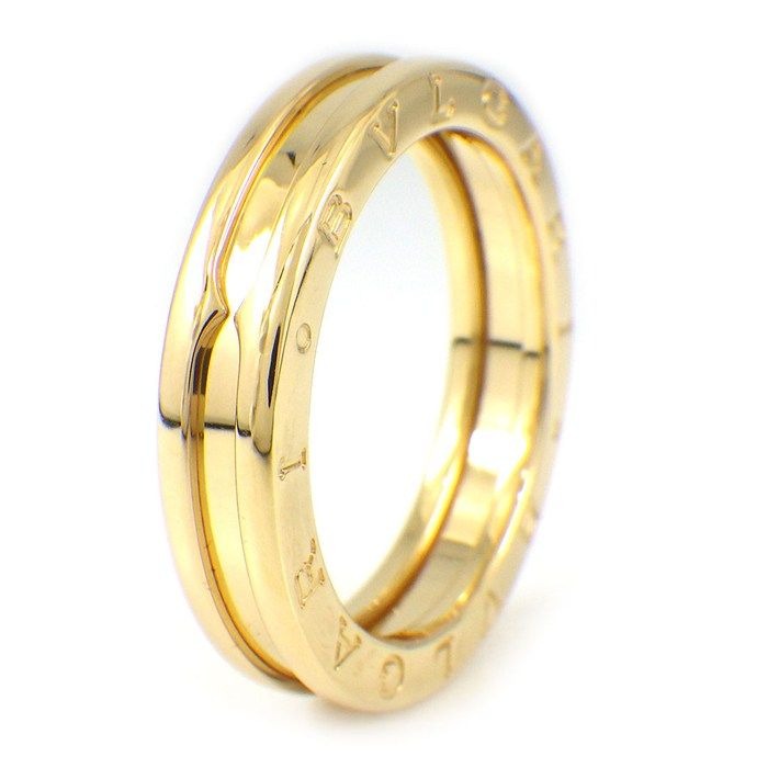 Bvlgari Ring B-zero One XS Band Logo 18K Yellow Gold