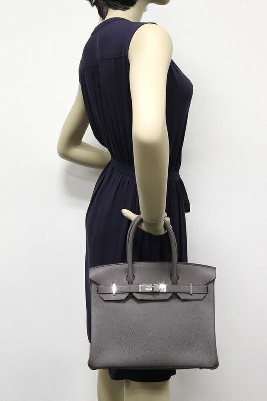 Hermes Handbag Birkin 30 Togo Ethan Silver Hardware