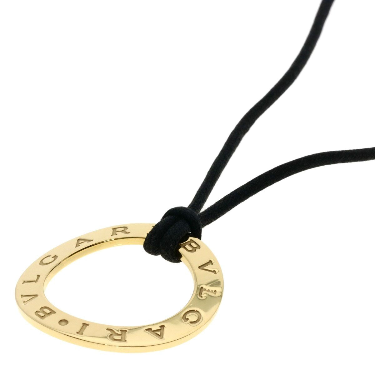 Bvlgari Logo Circle Necklace 18K Yellow Gold