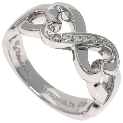 Tiffany & Co Double Loving Heart Diamond Ring 18k White Gold