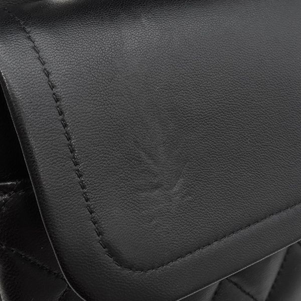 Chanel Shoulder Bag Matelasse 25 Flap Bag Lambskin Black Silver Hardware Black