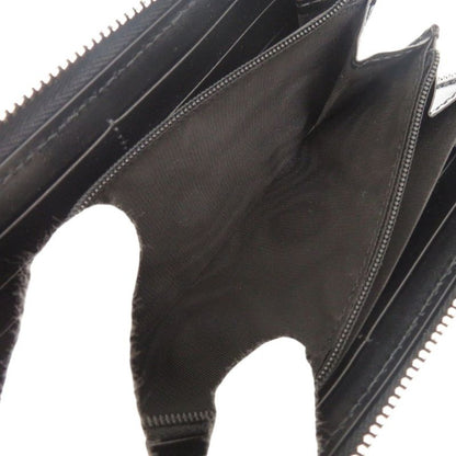 Gucci GG Embossed 625558 Black Round Zipper Long Wallet Black 1335 Gucci