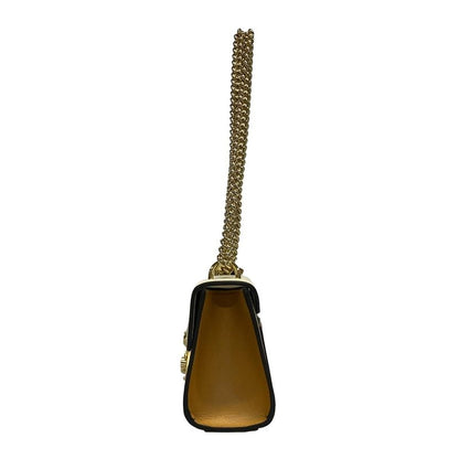 Gucci Shoulder Bag Padlock Small 409487 Beige Dark Brown And Ivory Chain