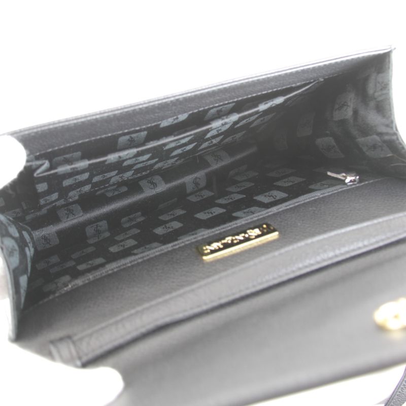 Saint Laurent Shoulder Bag Black Leather