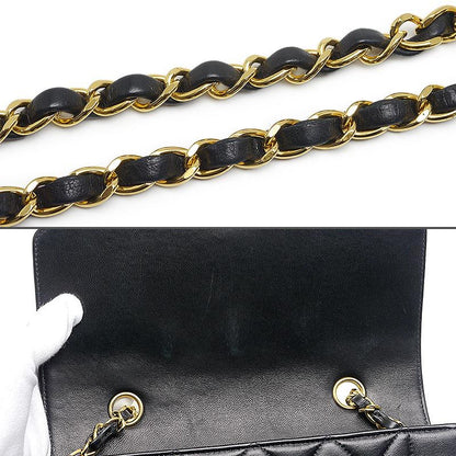 Chanel Matelasse Chain Shoulder Bag Diana Flap 22 Black