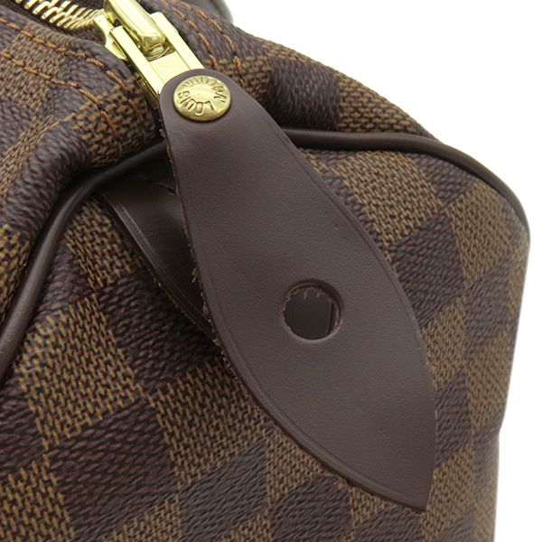 Louis Vuitton Handbag Speedy 30 Damier Canvas Damier Ebene Gold Hardware Brown
