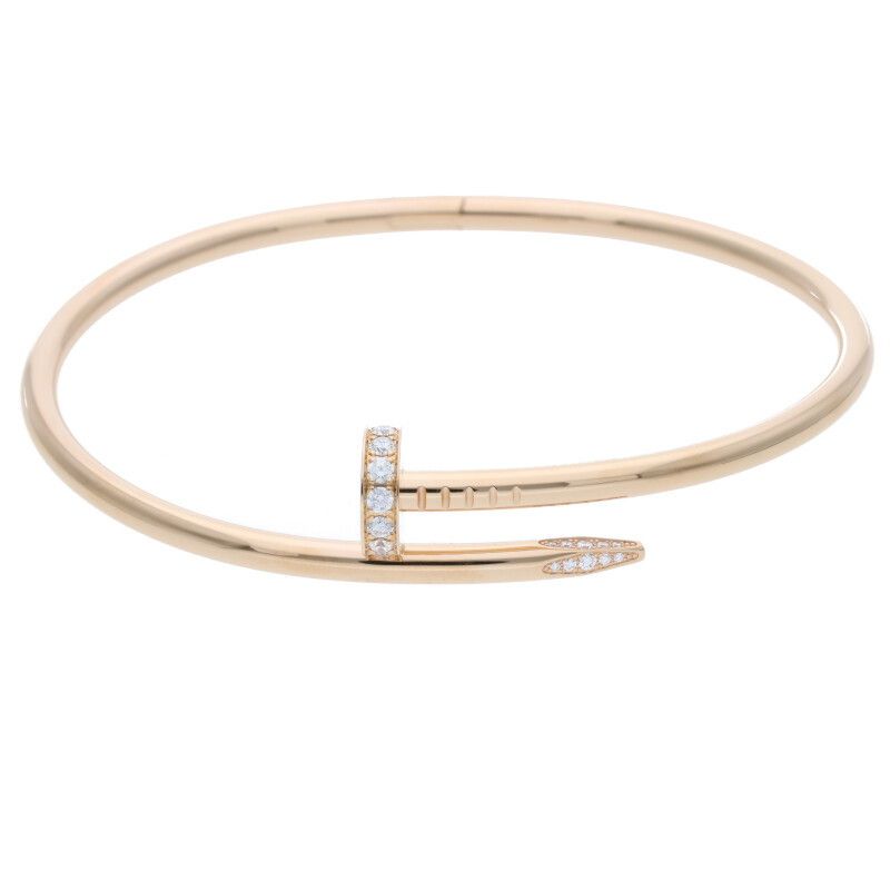 Cartier New Shape Juste UN CLOU Bracelet DIA 18K Pink Gold Juste Un Clou Half