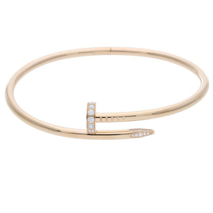 Cartier New Shape Juste UN CLOU Bracelet DIA 18K Pink Gold Juste Un Clou Half