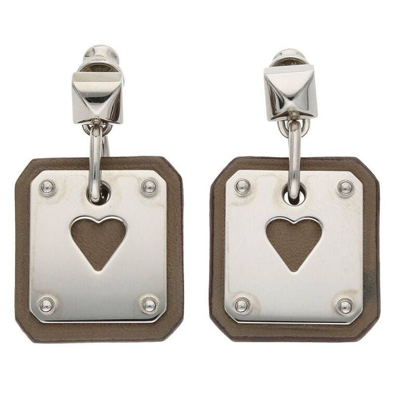 Hermes Asdecourt PM Engraved with Z Heart Motif Earrings