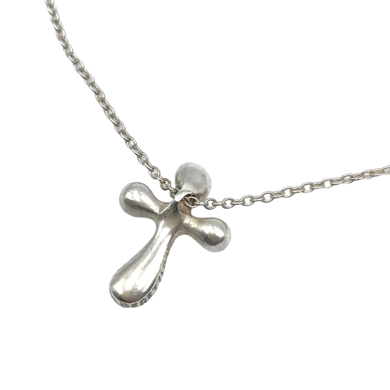 Tiffany & Co Small Cross Silver Necklace — view 2