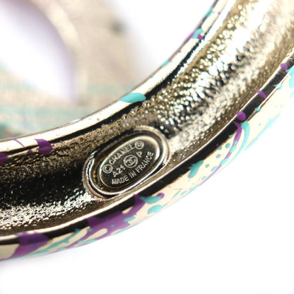 Chanel CC Logo Hair Tie Purple Green Gold — view 4