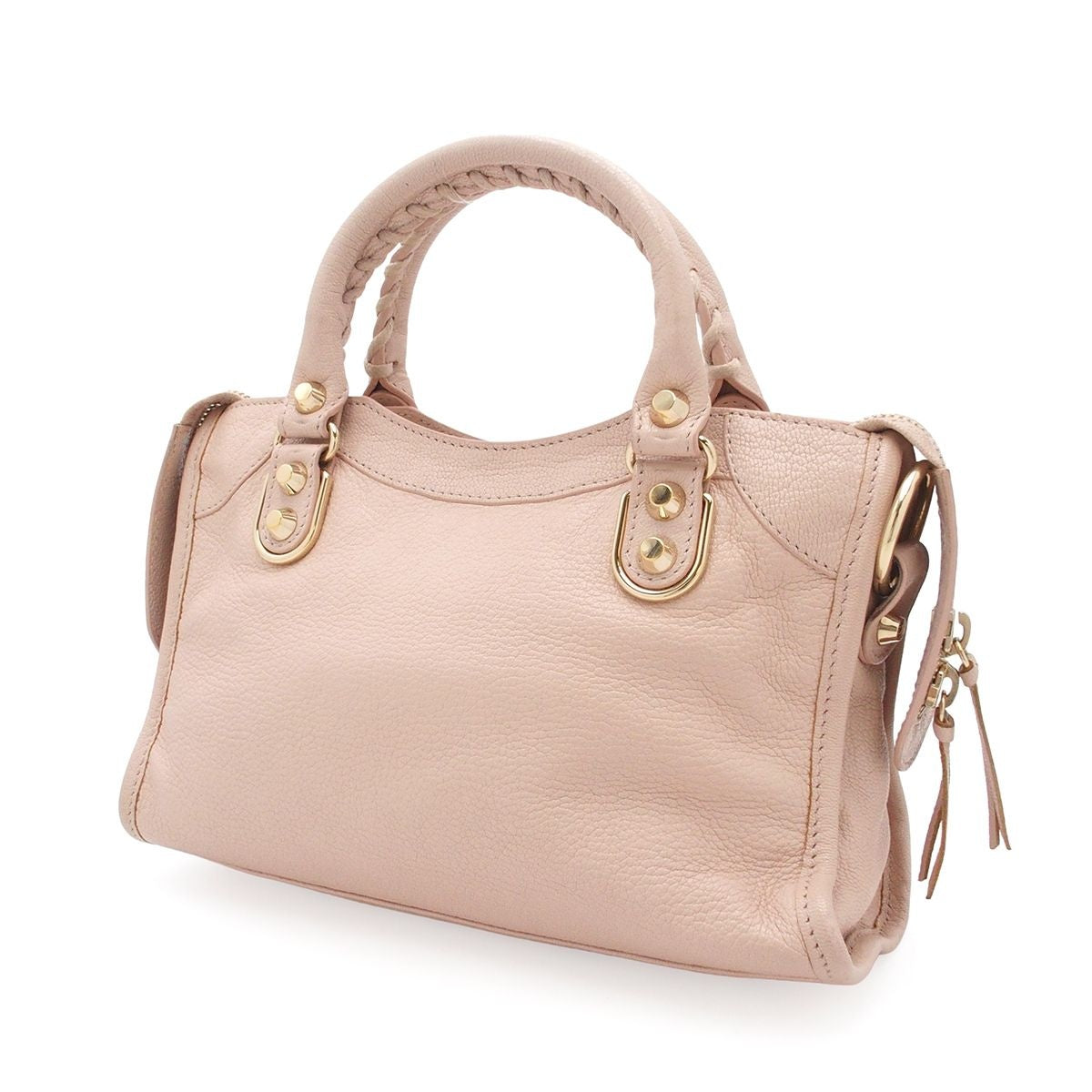 Balenciaga Classic Metallic Edge Mini City Light Pink Gold Leather 2-Way — view 2
