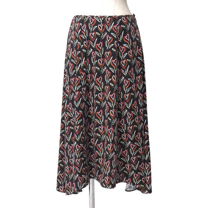 Prada Organzino Heart Skirt 38 Silk Jersey