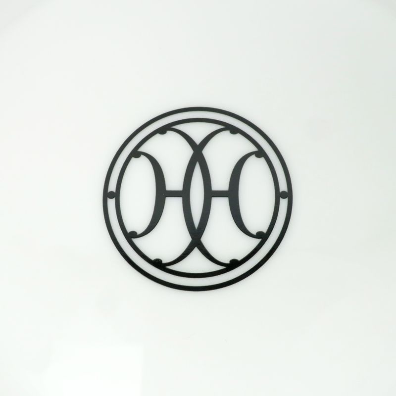 Hermes Soap Plate H DECO White Black Dish Pottery H Deco Ash Deco