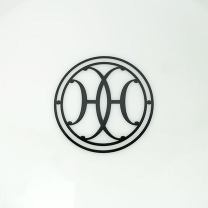 Hermes Soap Plate H DECO White Black Dish Pottery H Deco Ash Deco