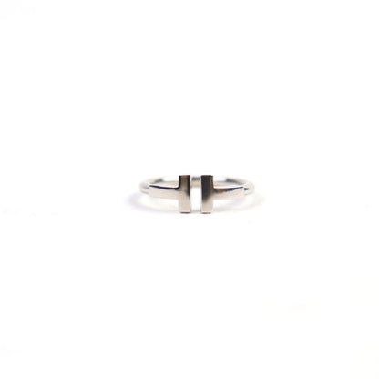 Tiffany & Co T-wire Ring 18K White Gold Accessory Ring Silver Size 7 Equivalent