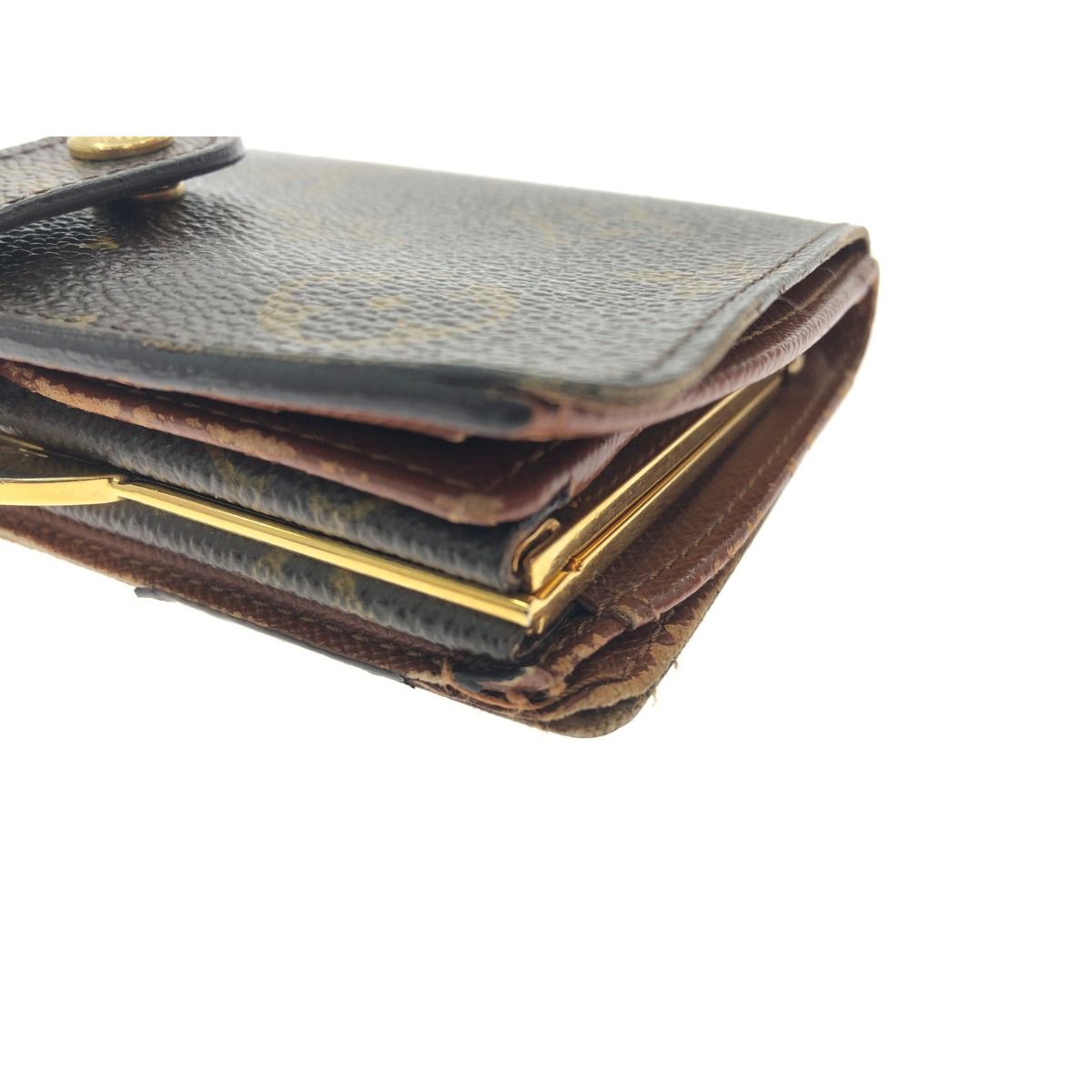 Louis Vuitton Women's Bifold Wallet Clasp Monogram Portomone Viet Viennois