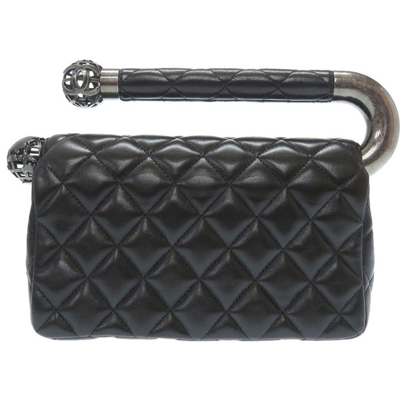 Chanel Around The World Evening Matelasse Lambskin Black Earth 18 Handbag Coco