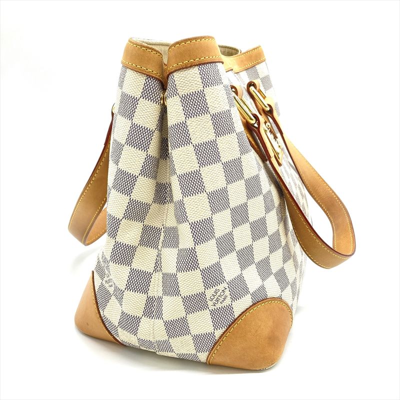 Louis Vuitton Hampstead PM Handbag Damier Azure N51207 White Gold Hardware
