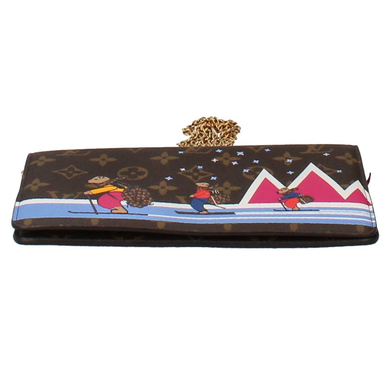 Louis Vuitton Pochette Weekend M63857 Monogram Women's Shoulder Bag Brown