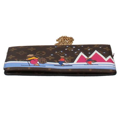 Louis Vuitton Pochette Weekend M63857 Monogram Women's Shoulder Bag Brown