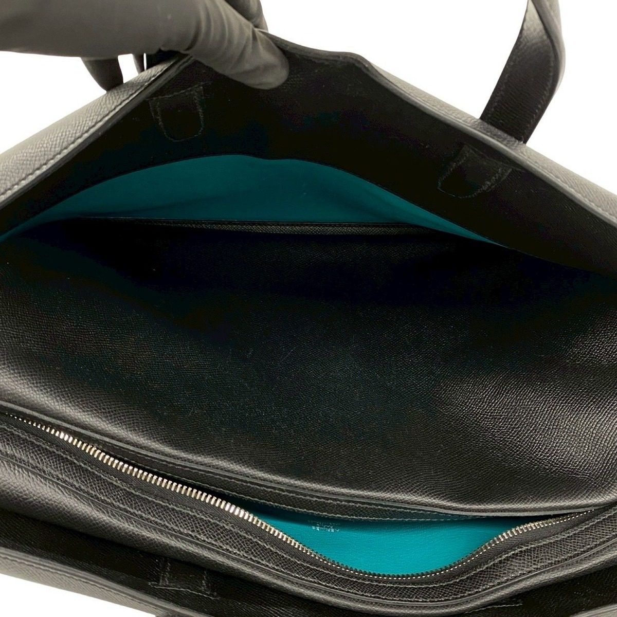 Hermes City Hall 38 Veau Epsom Business Briefcase Black — view 10