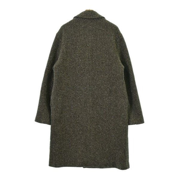 Hermes Coat Wool Brown X Gray White — view 2