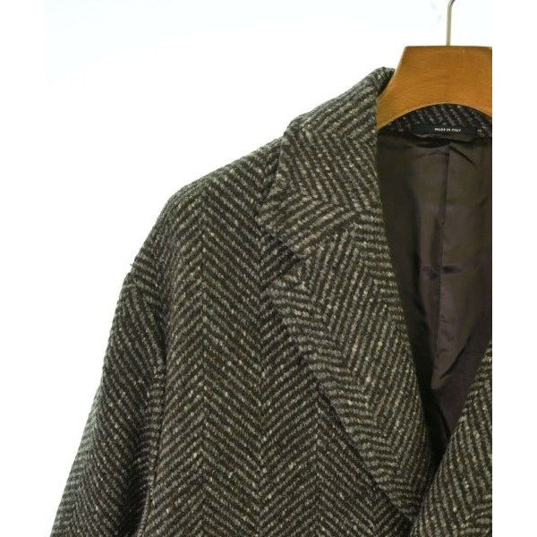 Hermes Coat Wool Brown X Gray White — view 4
