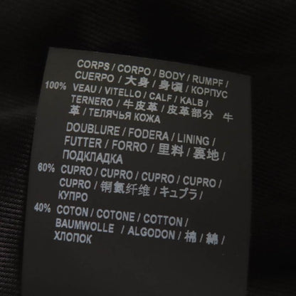 Saint Laurent Paris 589455 Power Shoulder Calfskin Riders Jacket Black 38 Made