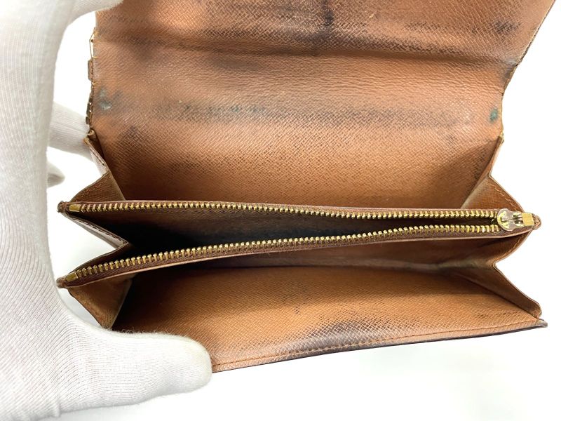 Louis Vuitton Monogram Pochette Portmonnais Cles Di Long Wallet M61725 Brown