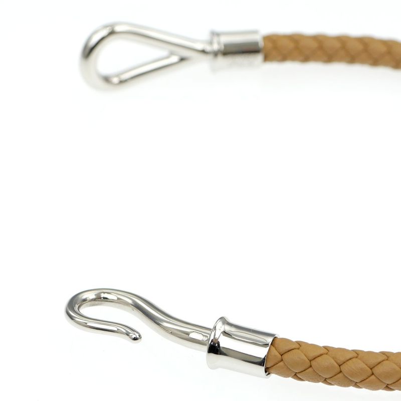 Hermes Jumbo Bracelet Braided Biscuit Silver-hardware Leather Bracelet