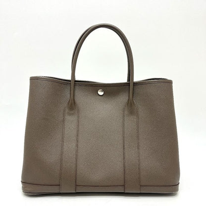 Hermes Tote Bag Garden Party 36 Vaux Epson Gris Etan Gray