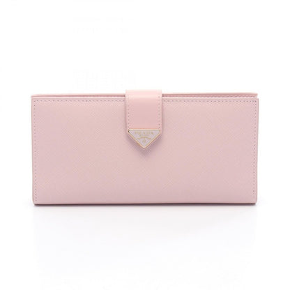 Prada Bifold Wallet Saffiano Tab Triangle Logo Light Pink