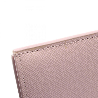 Prada Bifold Wallet Saffiano Tab Triangle Logo Light Pink — view 9