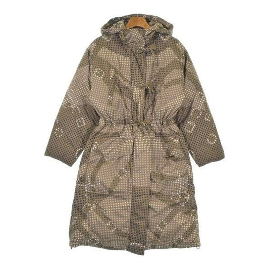 Hermes Down Coat Polyester Brown