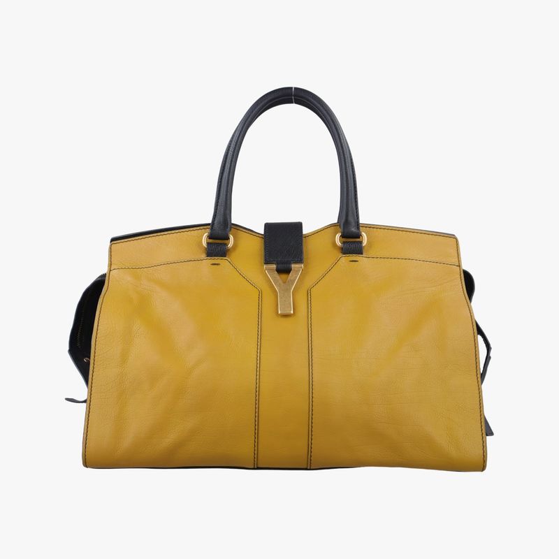 Yves Saint Laurentyves Saint Laurentcabas Su Chic Black And Yellow Leather