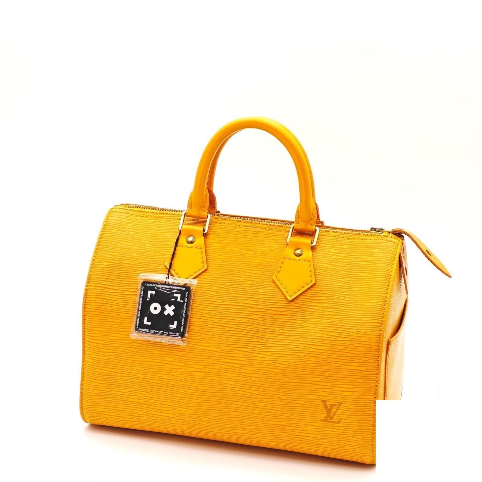 Louis Vuitton Epi Speedy 25 Bag Handbag Tassili Yellow