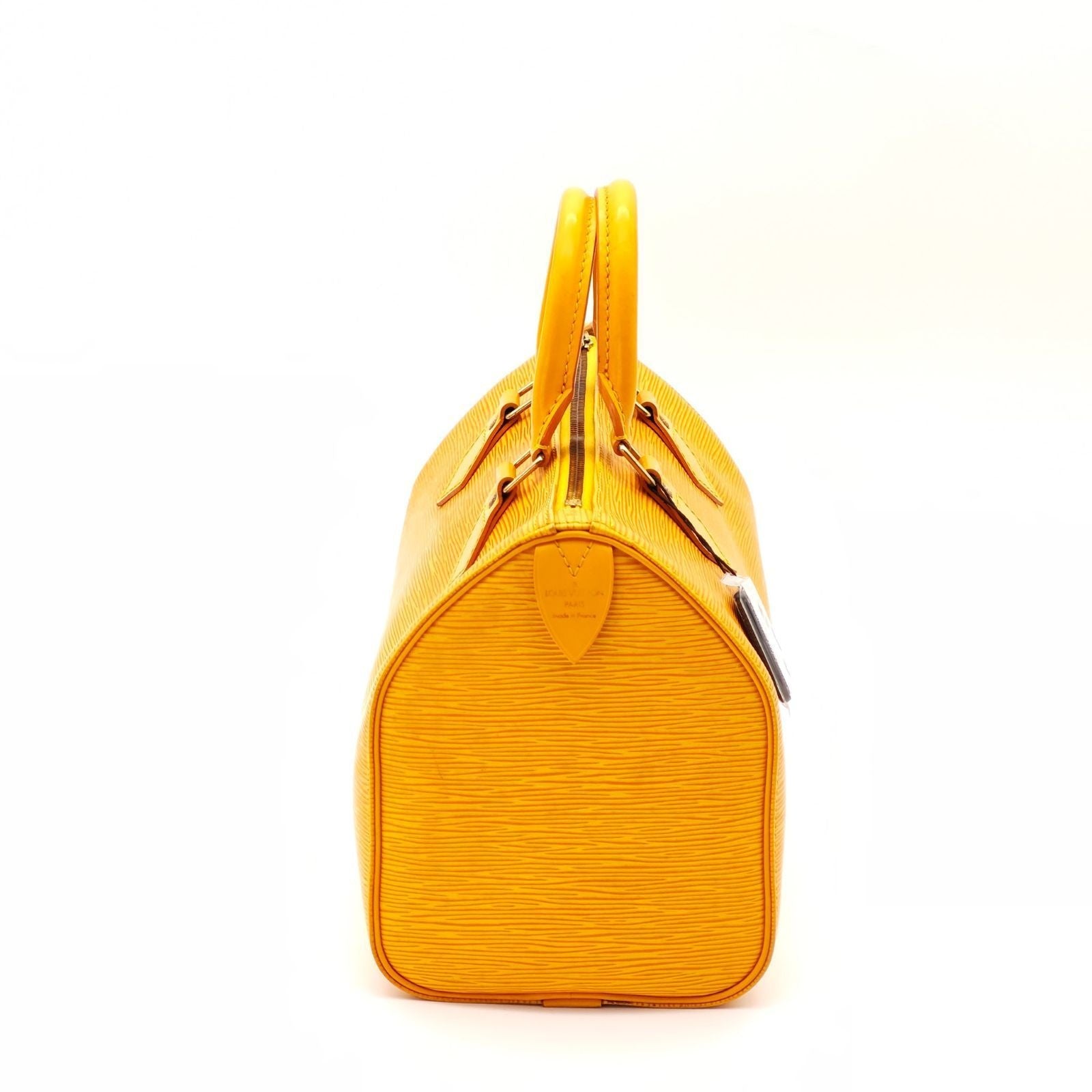 Louis Vuitton Epi Speedy 25 Bag Handbag Tassili Yellow — view 5
