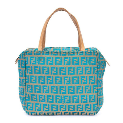 Fendi Zucchino Mini Beige Blue Canvas