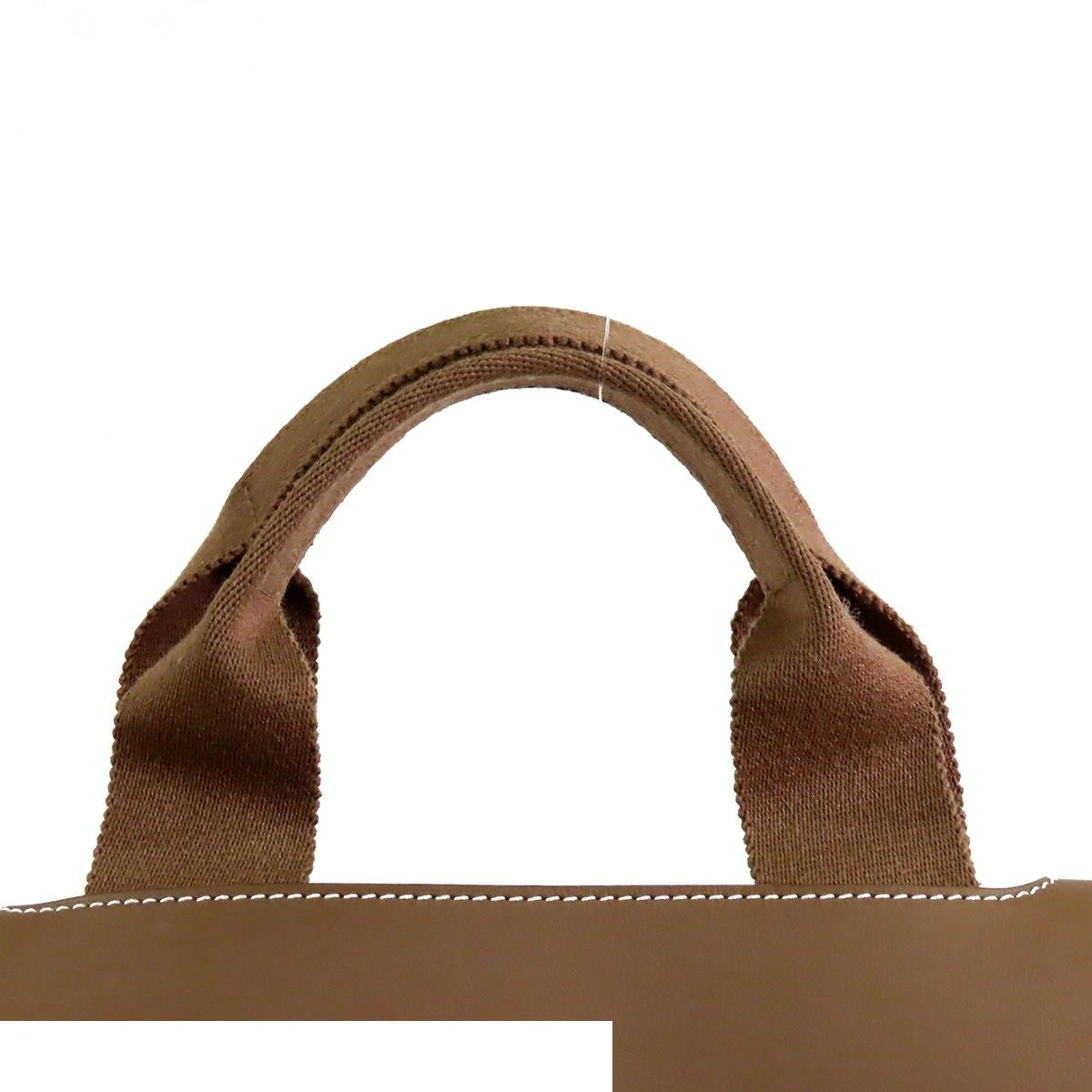 Hermes Valparaiso MM Etoupe Silver Toile Chevron Leather Handbag — view 4