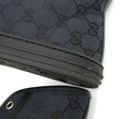 Gucci High Cut Sneakers 426186 Size 37 GG Canvas Black