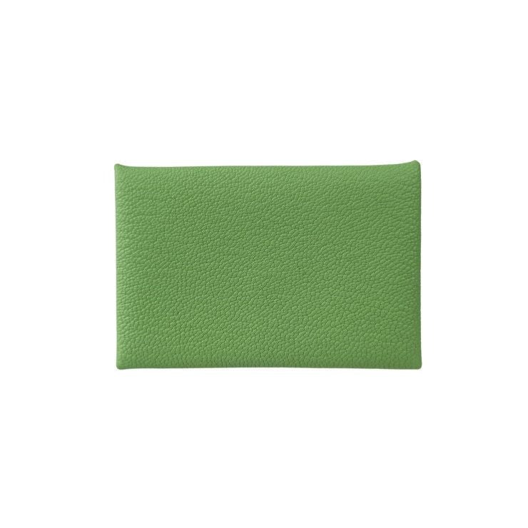 Hermes Coin Case Calvi Vert Cricket Chevre Purse Engraved W Never