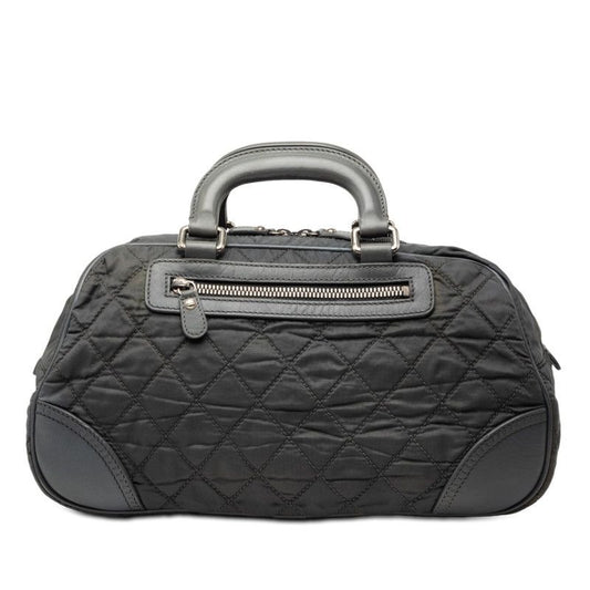 Chanel Paris New York Klein Boston Bag Gray Nylon Leather
