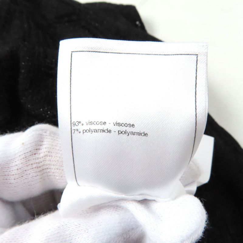 CHANEL P75380 Lame With Coco Mark Hardware Turtleneck Long Sleeve Iridescent