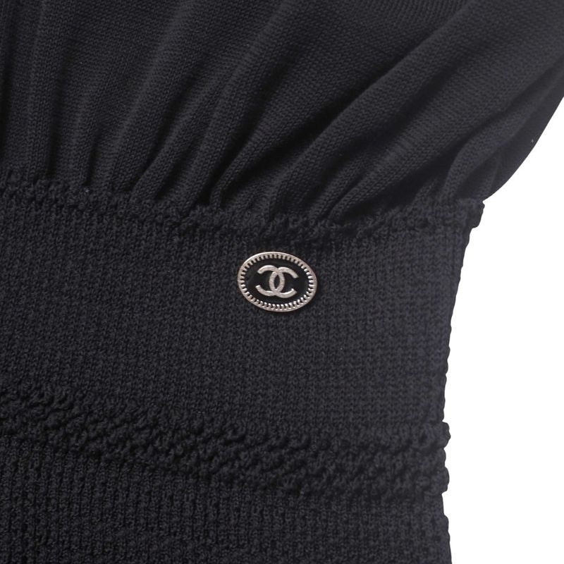 Chanel Dress Size 38 Coco Button Sleeveless Knit P40 Made In Italy 20250515
