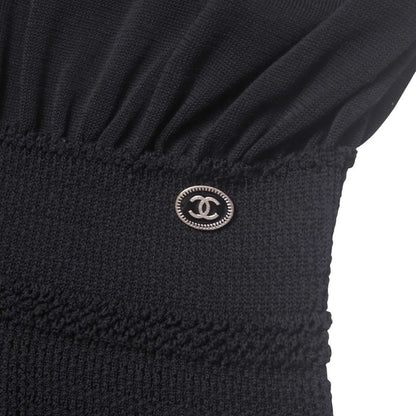 Chanel Dress Size 38 Coco Button Sleeveless Knit P40 Made In Italy 20250515