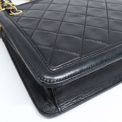 Chanel Chain Bag Black Matelasse Fringe Shoulder Bag Vintage No 1 Card Included