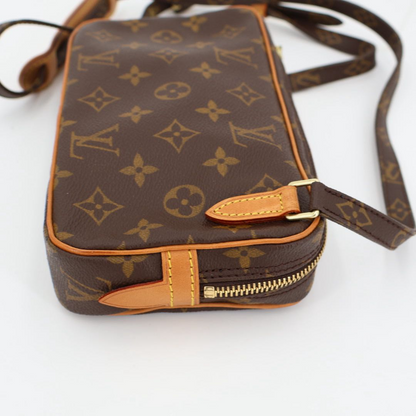 Louis Vuitton Monogram Marly Bandouliere M51828 Brown PVC Shoulder Bag